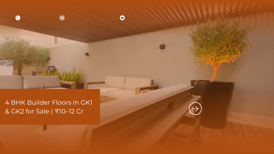 Newly built builder floors in Defence Colony South Delhi